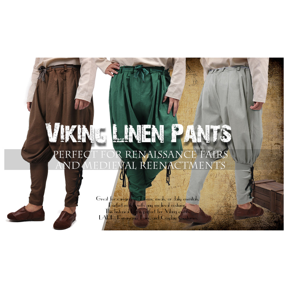 Medieval Pirate Retro Ankle Banded Pants for Men