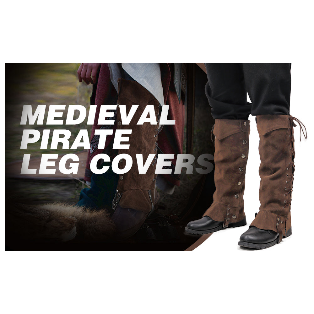 Medieval Leg Covers Pirate Steampunk Costume for Boots