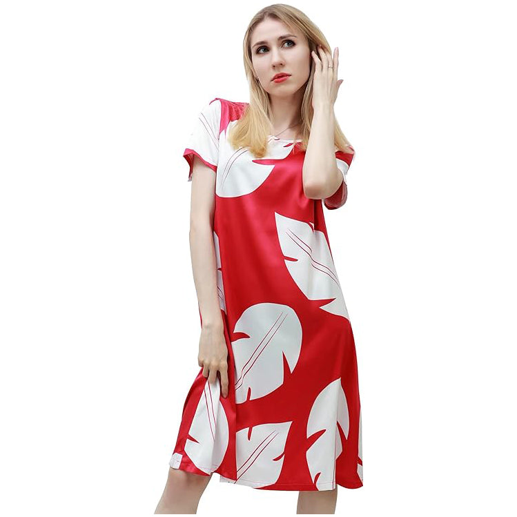 Christmas Leaf Dress Hawaiian Daily Wear Dresses Women HidmFaw Christmas Leaf Dress Hawaiian Daily Wear Dresses Women HidmFaw