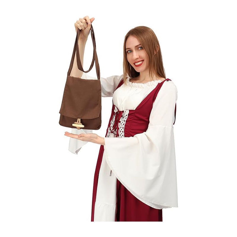 Renaissance Medieval Small Pilgrim Pouch Bag Shoulder Bag