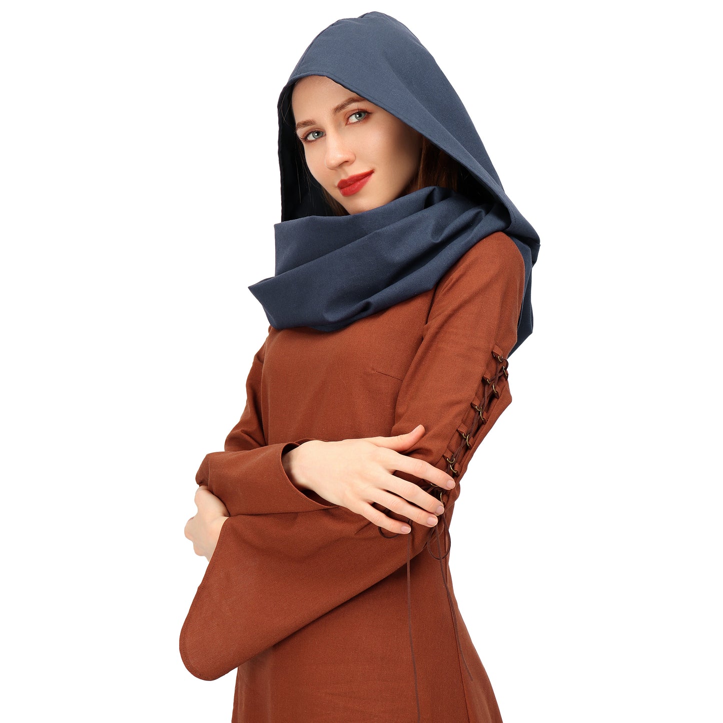 Medieval Linen Cowl Hood Scarf