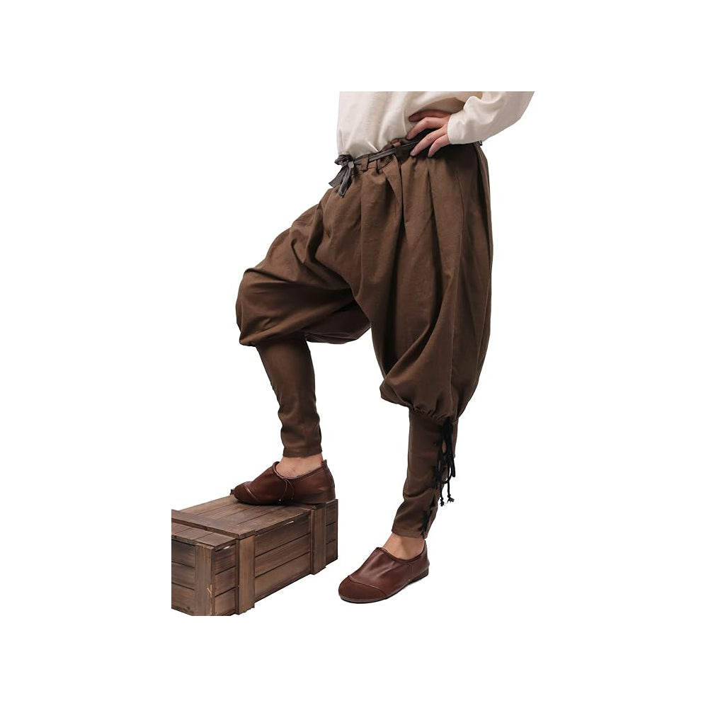 Medieval Pirate Retro Ankle Banded Pants for Men