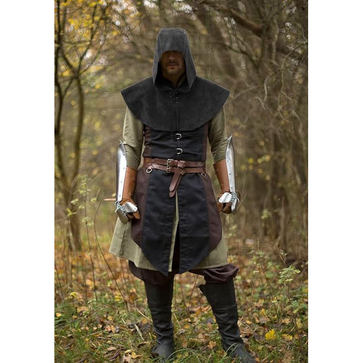 Medieval Cowl Hat Renaissance Cowl Cape Hooded Rogue Gothic Pagan Costume Accessory
