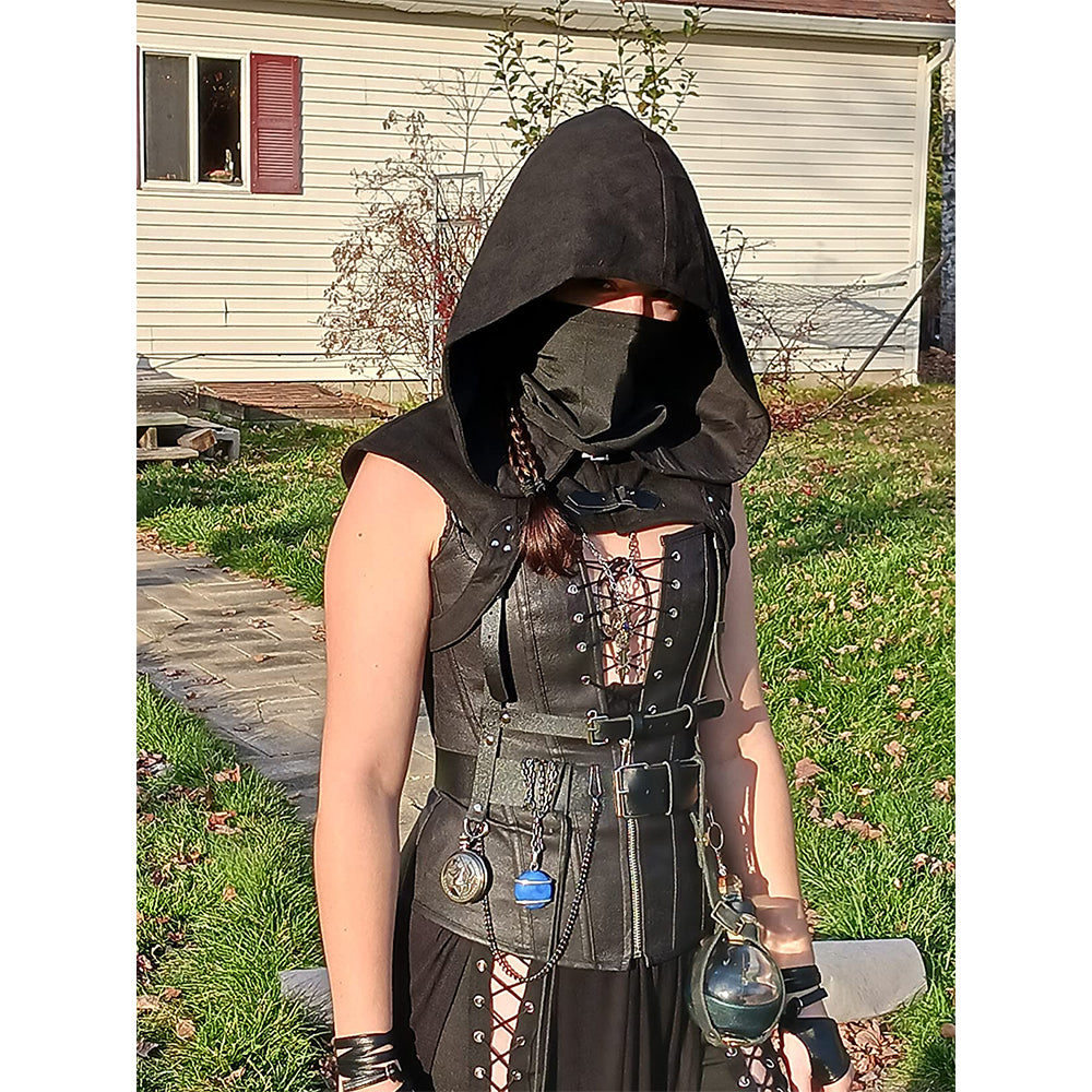 Steampunk Cowl Hat Gothic Cape