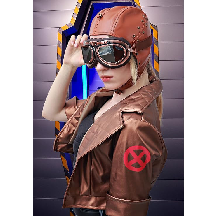 Steampunk Aviator Hat Women Pilot Cap PU Leather