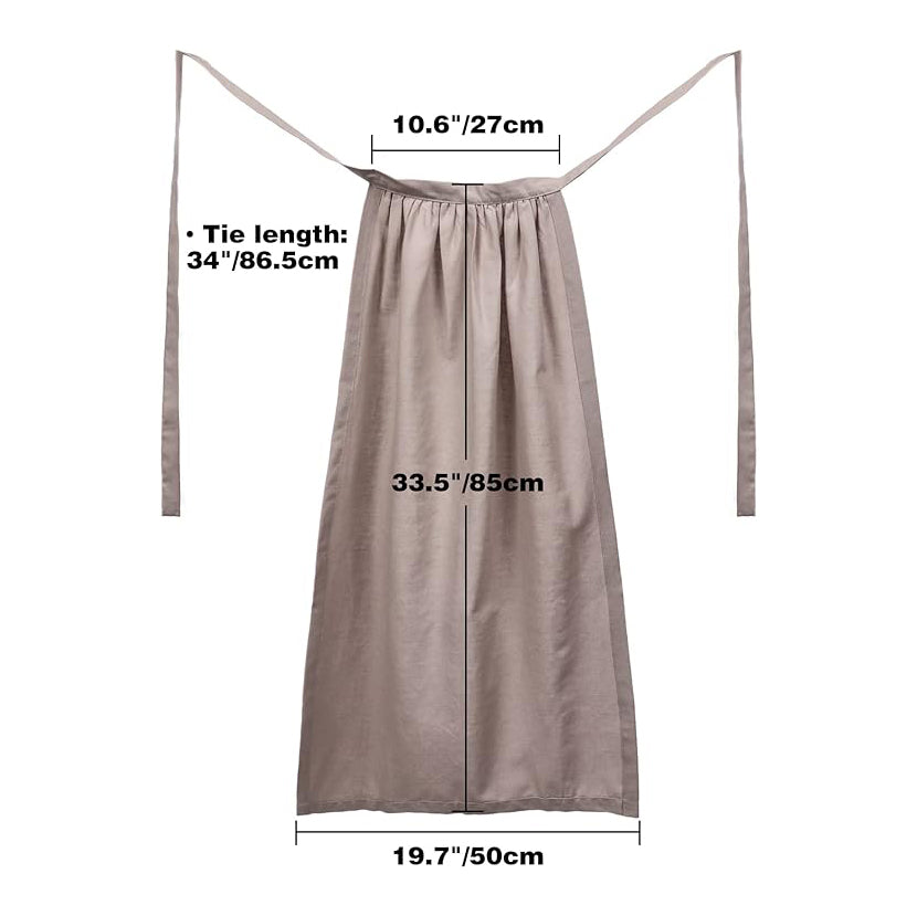 Medieval Cosplay Half Apron, Renaissance Vintage Linen Waist Apron