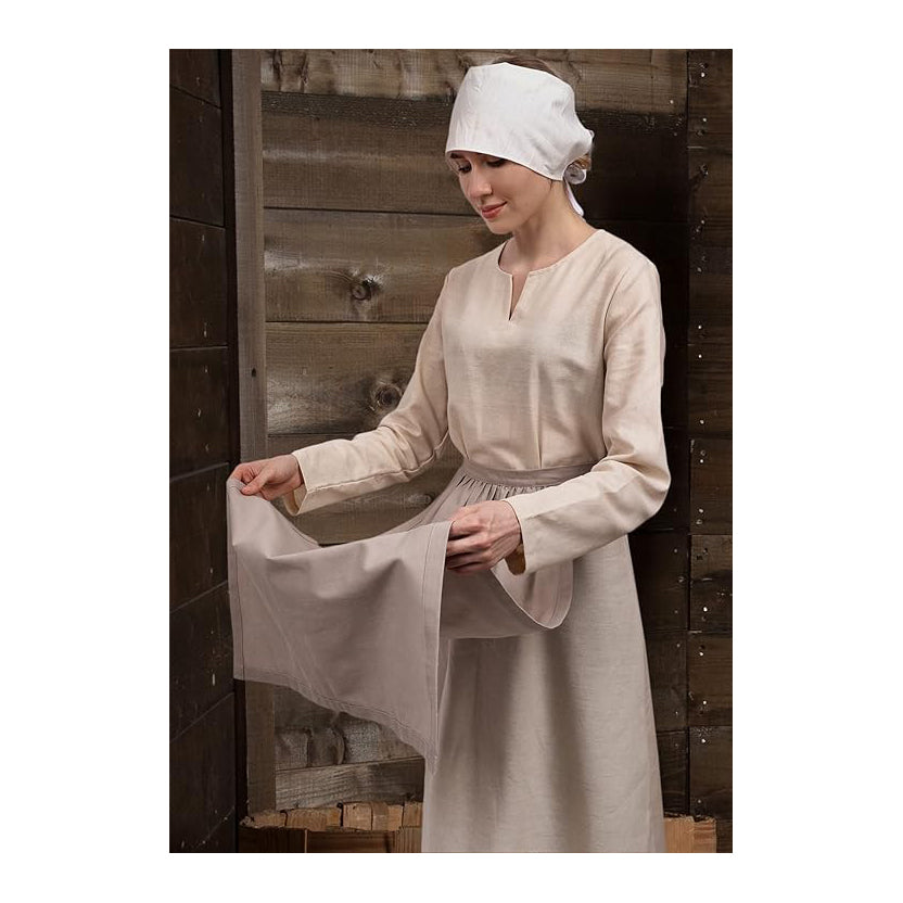Medieval Cosplay Half Apron, Renaissance Vintage Linen Waist Apron