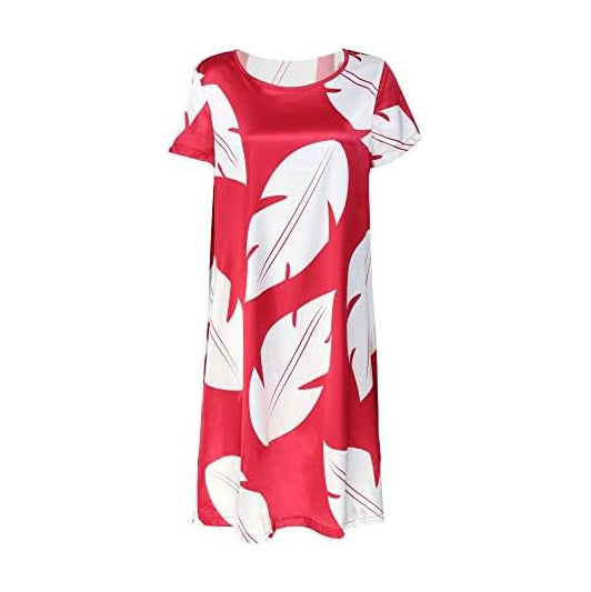 Christmas Leaf Dress Hawaiian Daily Wear Dresses Women HidmFaw Christmas Leaf Dress Hawaiian Daily Wear Dresses Women HidmFaw