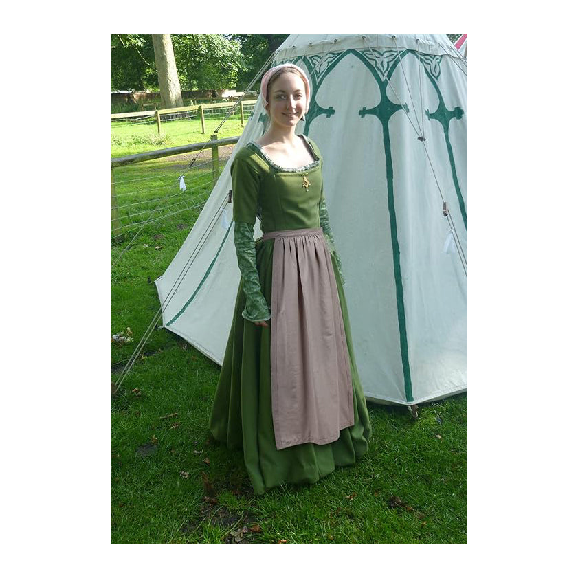 Medieval Cosplay Half Apron, Renaissance Vintage Linen Waist Apron