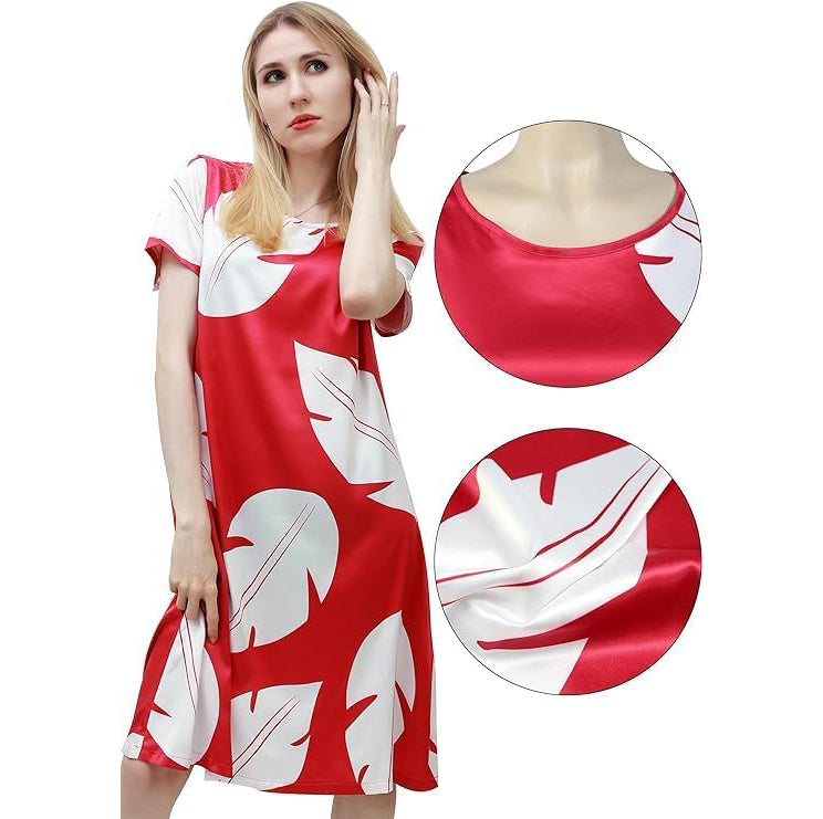 Christmas Leaf Dress Hawaiian Daily Wear Dresses Women HidmFaw Christmas Leaf Dress Hawaiian Daily Wear Dresses Women HidmFaw