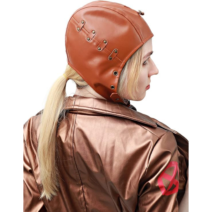 Steampunk Aviator Hat Women Pilot Cap PU Leather